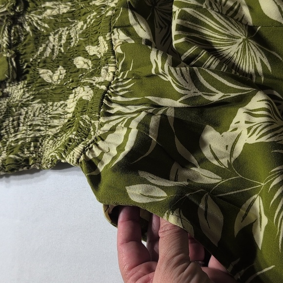 Patrons Of Peace Green Leaf Print Maxi Jumpsuit - Picture 5 of 6